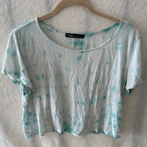 Women's Short Sleeve Tie-Dye Tee - Aqua